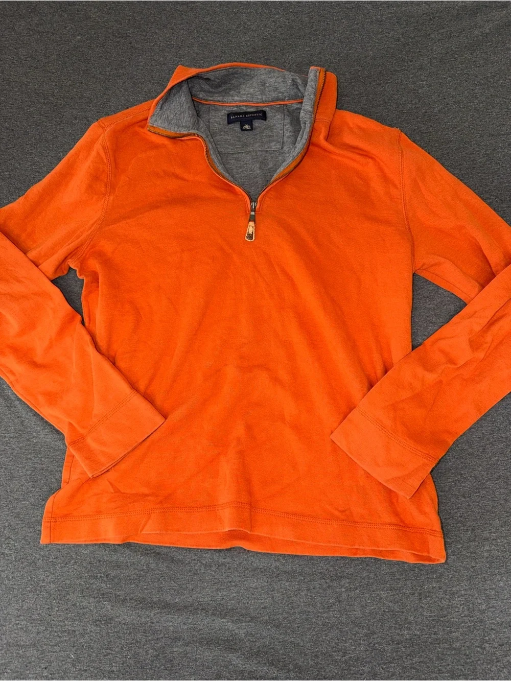 Banana republic Orange Quarter-Zip Men's Sweater Size M